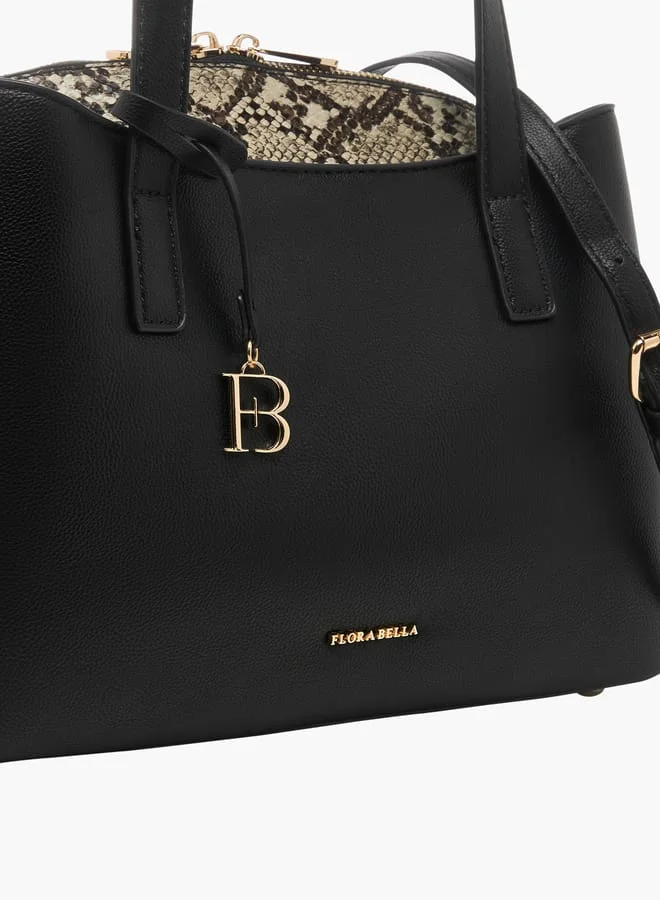 فلورا بيلا من شو إكسبرس Women Animal Print Tote Bag with Adjustable Strap and Zip Closure
