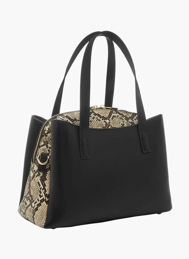 فلورا بيلا من شو إكسبرس Women Animal Print Tote Bag with Adjustable Strap and Zip Closure