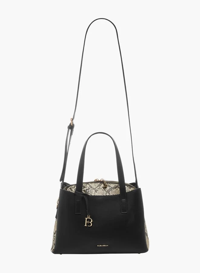 فلورا بيلا من شو إكسبرس Women Animal Print Tote Bag with Adjustable Strap and Zip Closure