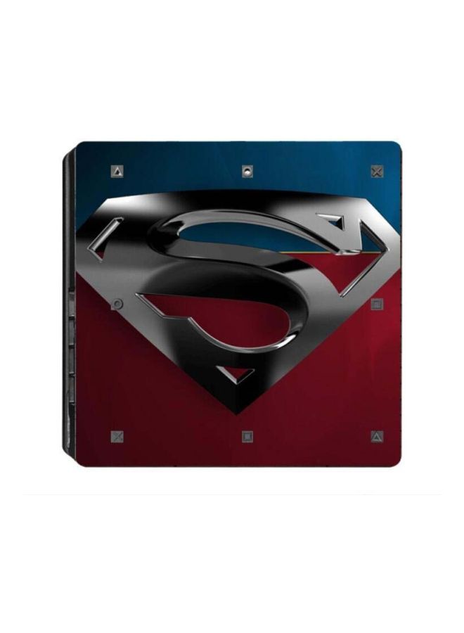 NIBEMINENT 4-Piece Superman Themed Console And Controller Sticker Set For PlayStation 4 Slim - Image 2