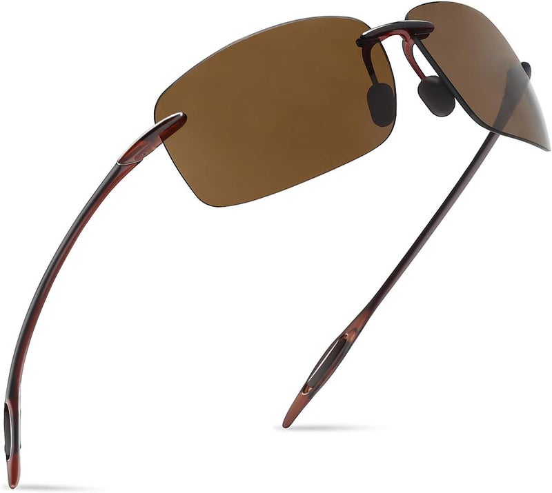 JULI Eyewear نظارات شمسية رياضية JULI للرجال والنساء إطار بدون حواف TR90 للجري وصيد الأسماك والجولف وركوب الأمواج والقيادة - Image 4
