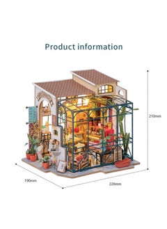 Rolife Miniature Diy Miniature Dollhouse With Furniture Set With LedTiny Building House KitWooden Greenhouse KitsBest Gift For KidsEmilyS Flower Shop  - Image 4