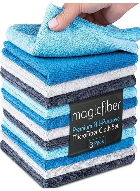 3 pcs Random Color Cleaning Rag, Microfiber Absorbent Cleaning Cloth For Home