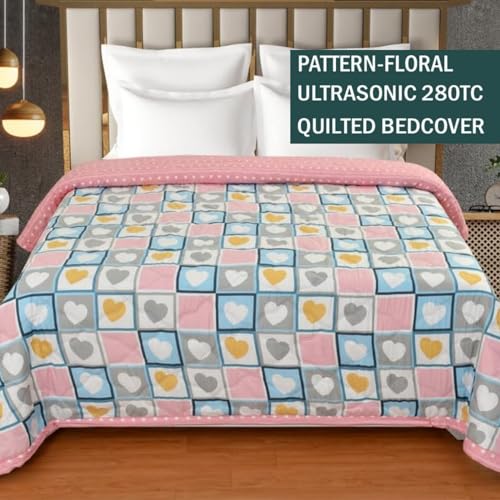 Akshya AC Quilt Single Bed Cotton Dohar Lightweight Summer Blanket Reversible Soft Breathable Comforter for Single Bed Air Conditioner Room Bedding - Image 5