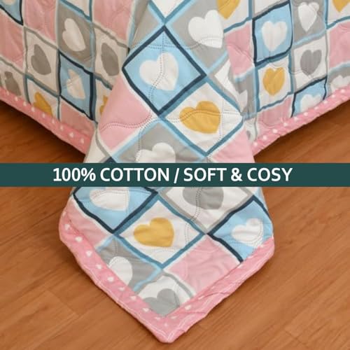 Akshya AC Quilt Single Bed Cotton Dohar Lightweight Summer Blanket Reversible Soft Breathable Comforter for Single Bed Air Conditioner Room Bedding - Image 4