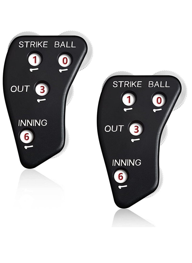 Generic - 4 Wheel Umpire Indicator Umpire Clicker Umpire Gear Baseball Clicker Outs Innings Balls and Strike Clicker for Softball Practical Baseball Counter Clicker for Scorekeeper Recording Outs Innings 2 Pcs - Image 1