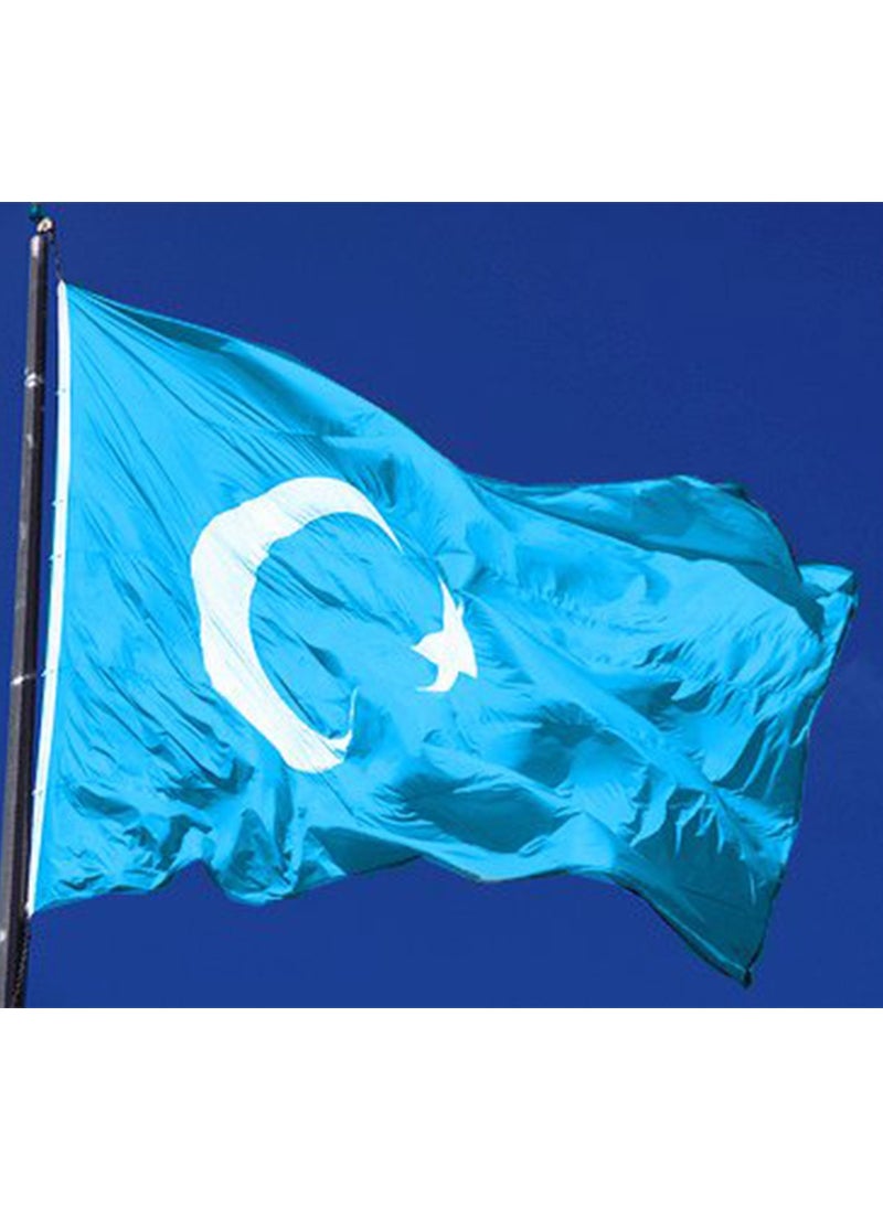 ZC Bayrak - ZC Flag East Turkestan National Send Flag Raschel Digital Printing 300 x 400 cm - Image 1