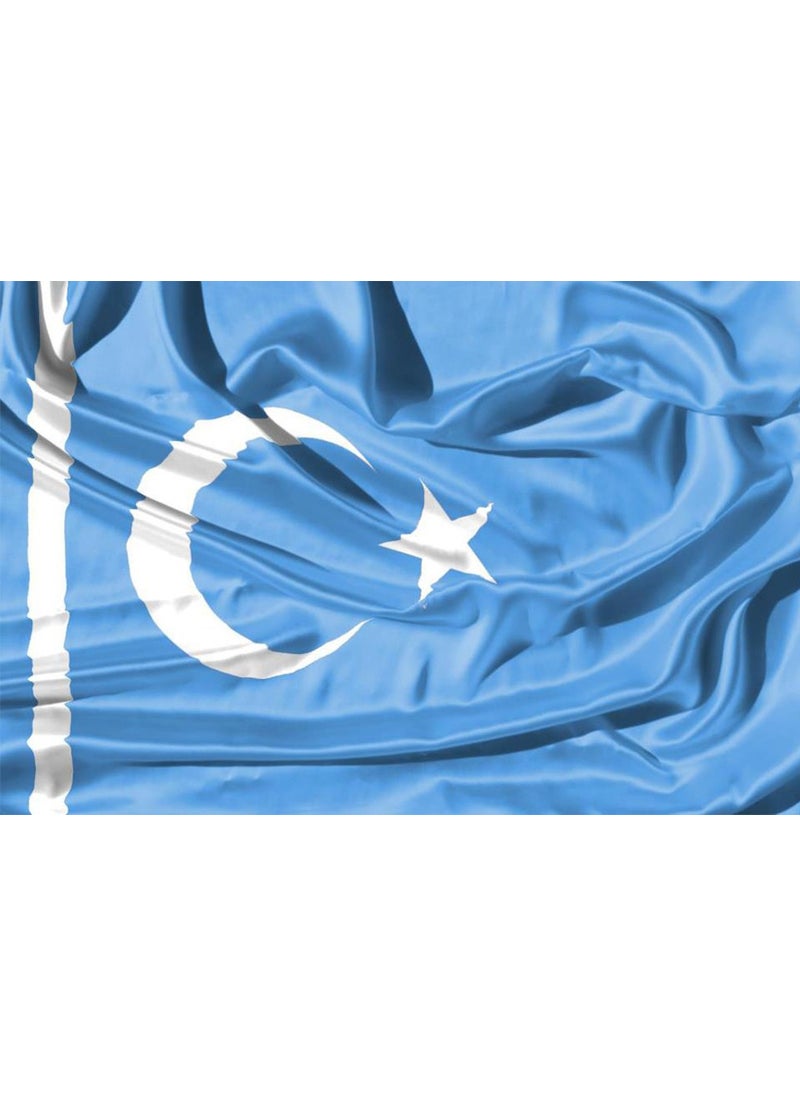 ZC Bayrak - ZC Flag East Turkestan National Send Flag Raschel Digital Printing 300 x 400 cm - Image 1