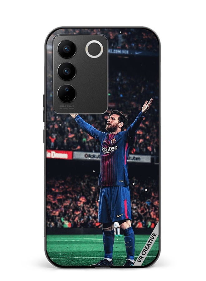 VR CREATIVE Protective Case Cover For Vivo V27e Lionel Messi Design Multicolour - Image 1