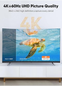 ماركة غير محددة كابل HDMI 2M، كابل HDMI عالي الدقة، يدعم السرعة العالية 1080P 2160P، 4K UHD للكمبيوتر الشخصي، مشغل الألعاب، صندوق الإعداد، شاشة LCD، تلفزيون، شاشة، جهاز عرض - رمادي  - Image 4