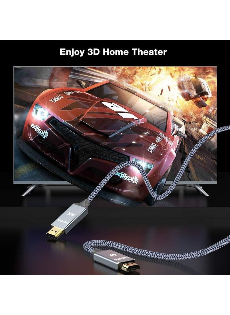 Generic - HDMI Cable 2M , full HD HDMI Cable , high Speed Support 1080P 2160P , 4K UHD for PC , Game player ,Set BOX , LCD , TV , Monitor , Projector - Gray - Image 1