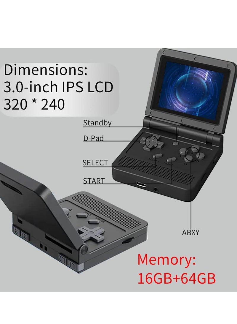 وحدة تحكم ألعاب محمولة V90 مقاس 3.0 بوصة وشاشة IPS ونظام Linux ، وحدات تحكم ألعاب الفيديو الرجعية ، مشغل فيديو الجيب المحمول 10000 لعبة （64G） - Image 5