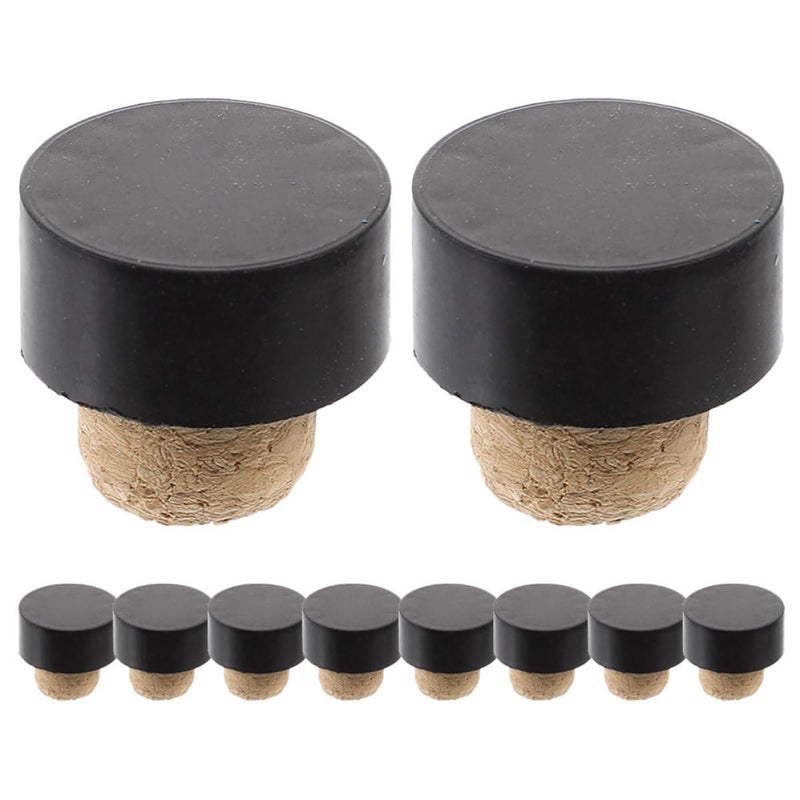 10 Pcs T Shaped Wine Bottle Stoppers Synthetic Oak Wood Sealing Plugs for Beer Bar Tools - Image 2