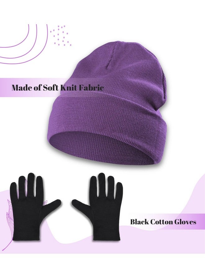PIIDUOO PIIDUOO Purple Halloween Costume Accessories for Women - Adult Halloween Costumes Party Cosplay Set with Goggles Glasses Beanie Gloves Suspenders Tutu - Image 2