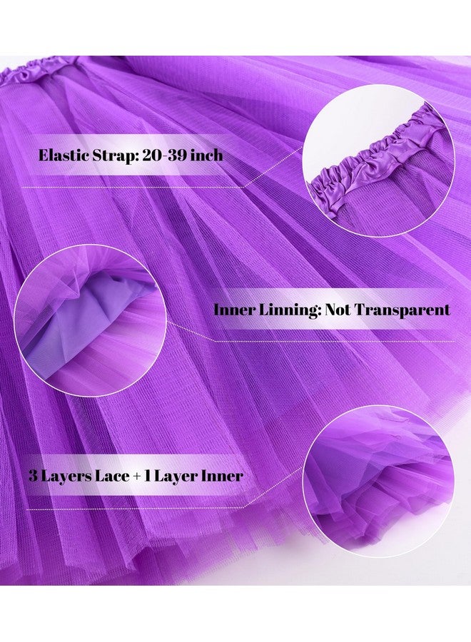 PIIDUOO PIIDUOO Purple Halloween Costume Accessories for Women - Adult Halloween Costumes Party Cosplay Set with Goggles Glasses Beanie Gloves Suspenders Tutu - Image 5
