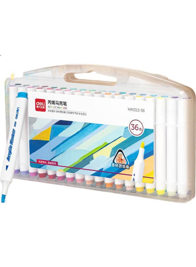 Deli Children'S 36-Color Acrylic Markers, Drawing Pens, Art Supplies For Boys And Girls, Toys, Birthday Gifts - Image 1