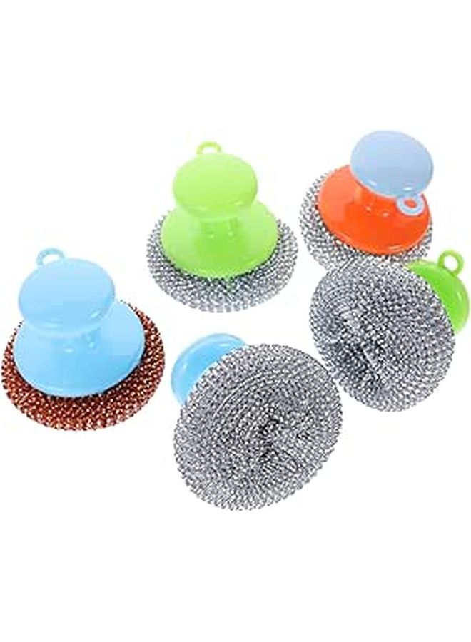 5 Piece Kitchen Scrub Brush Set Wire Pot Scrubbers for Ovens Grills Pans - Image 1