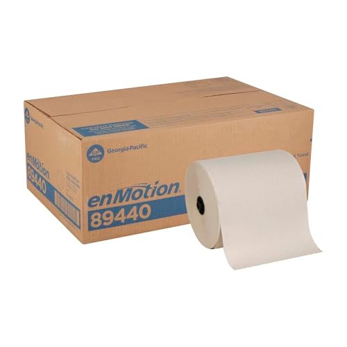 enMotion Georgia‑Pacific (by GP PRO) 8 in 700 Linear Feet Recycled Paper Towel Roll, Brown, 6‑Roll Case Paper Towel Rolls, 89440 - Image 1