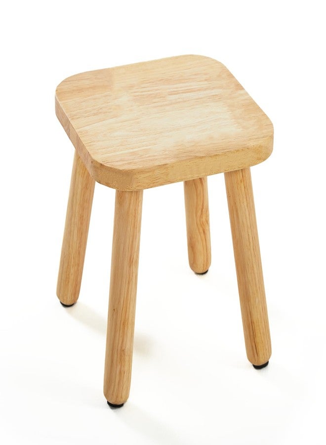 Frogprin Solid Wooden Step Stool for Kids Adults, Short Chair Toddlers Plant Stool, Kids Stool Perfect Matched Sensory Table, Multi-Purpose Sitting for Kitchen Playroom Bathroom Bedroom (1 Pack) - Image 1