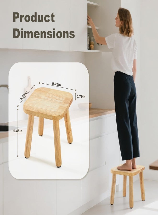 Frogprin Solid Wooden Step Stool for Kids Adults, Short Chair Toddlers Plant Stool, Kids Stool Perfect Matched Sensory Table, Multi-Purpose Sitting for Kitchen Playroom Bathroom Bedroom (1 Pack) - Image 5