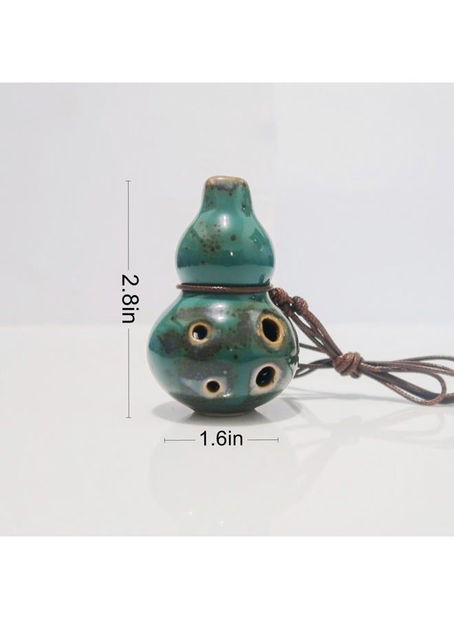 mocrcrel Six Holes Ocarina Alto C Ceramic Ocarinas Instrument C Key for Beginner, Color Ocarina Wood Wind Instrument 2.8 * 1.6in(02) - Image 2