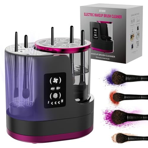 ATIDIE 3 IN 1 Electric Makeup Brush CleanerAutomatic Makeup Brush Cleaner with Makeup Brush DryerPortable USB Deep Cleaning for All Size Beauty Makeup Brush SetBlush Brush Grey - Image 1