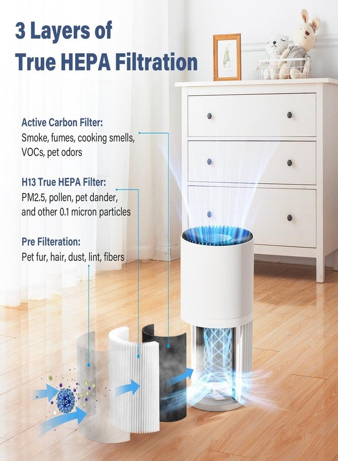 FMDZFL H7126 Replacement Filter Compatible with GoveeLife Mini Air Purifier H7126, 3-in-1 H13 True HEPA with 6 pcs Aroma Pads, H7126-RF, 2 Pack - Image 3
