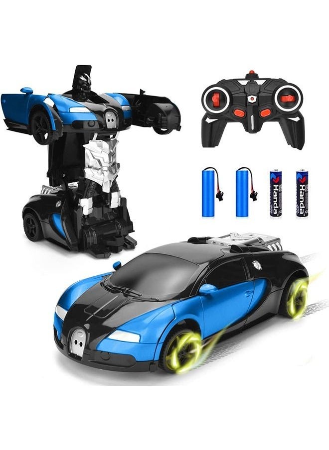 YelaJoy Toys for Boys Kids Rc Cars Robot Toys with LED Light Intelligent Vehicle (Blue)  - Image 1