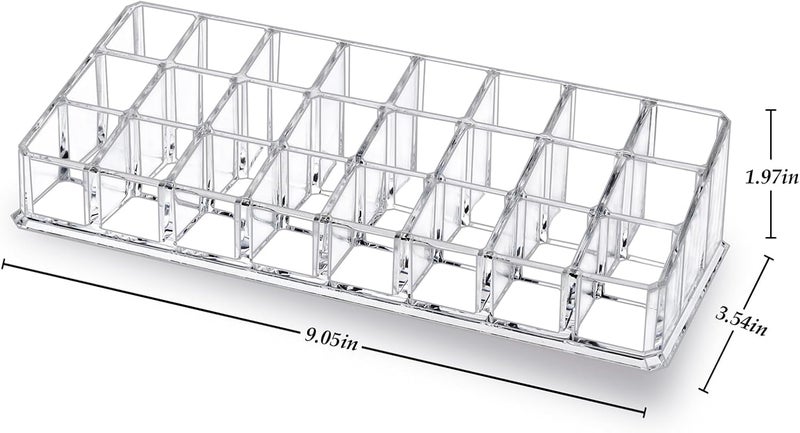 MOSIKER Acrylic Lipstick Organizer and Storage,24 Slots Clear Case Display Rack Holder for Vanity - Image 2