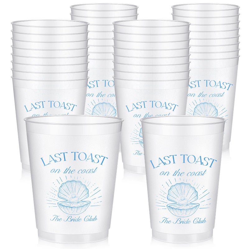 Baderke 16 Bachelorette Party Plastic Cups Lucky in Love Frosted Clear Cute Bach Party Drinkware Reusable Cups Supplies Bridal Shower Favors Engagement Decorations Gift(16oz, Lucky in Love) - Image 1
