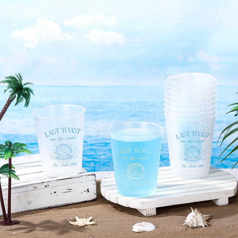 Baderke 16 Bachelorette Party Plastic Cups Lucky in Love Frosted Clear Cute Bach Party Drinkware Reusable Cups Supplies Bridal Shower Favors Engagement Decorations Gift(16oz, Lucky in Love) - Image 2