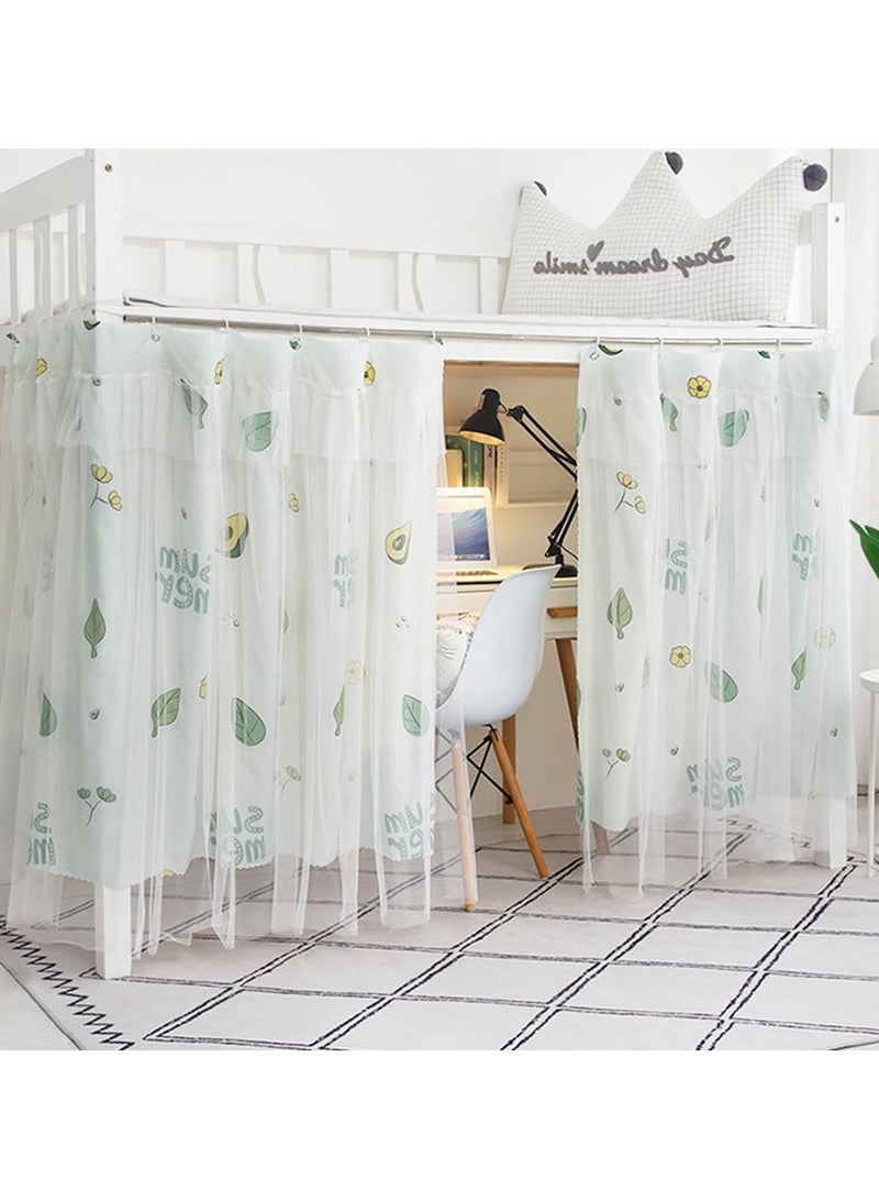 Bunk Bed Curtains Single Bed Tent Curtains Blackout Bed Curtains Dustproof Dormitory Bed Canopy Student Shade Bedding - Image 4