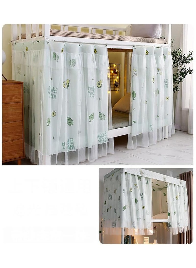 Bunk Bed Curtains Single Bed Tent Curtains Blackout Bed Curtains Dustproof Dormitory Bed Canopy Student Shade Bedding - Image 2