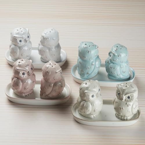 Kookee Ceramic Salt and Pepper Shakers Set with Tray – Elegant Namak Dani, Spice Sprinkler & Dispenser for Dining Table, Kitchen & Restaurant Use (10283) - Image 4
