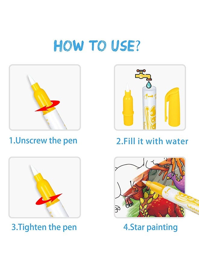 جرويك كتاب خربش الرسم المياه، ألعاب سيارات كرتونية للأطفال، كتاب رسم مائي، ألعاب تعليمية، كتاب مائي سحري - Image 2