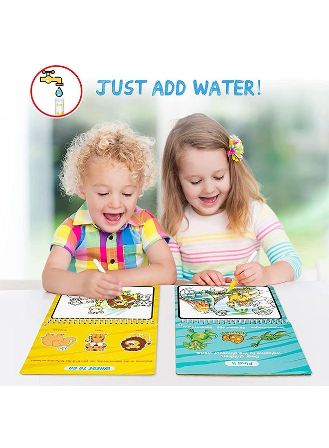 جرويك كتاب خربش الرسم المياه، ألعاب سيارات كرتونية للأطفال، كتاب رسم مائي، ألعاب تعليمية، كتاب مائي سحري - Image 4