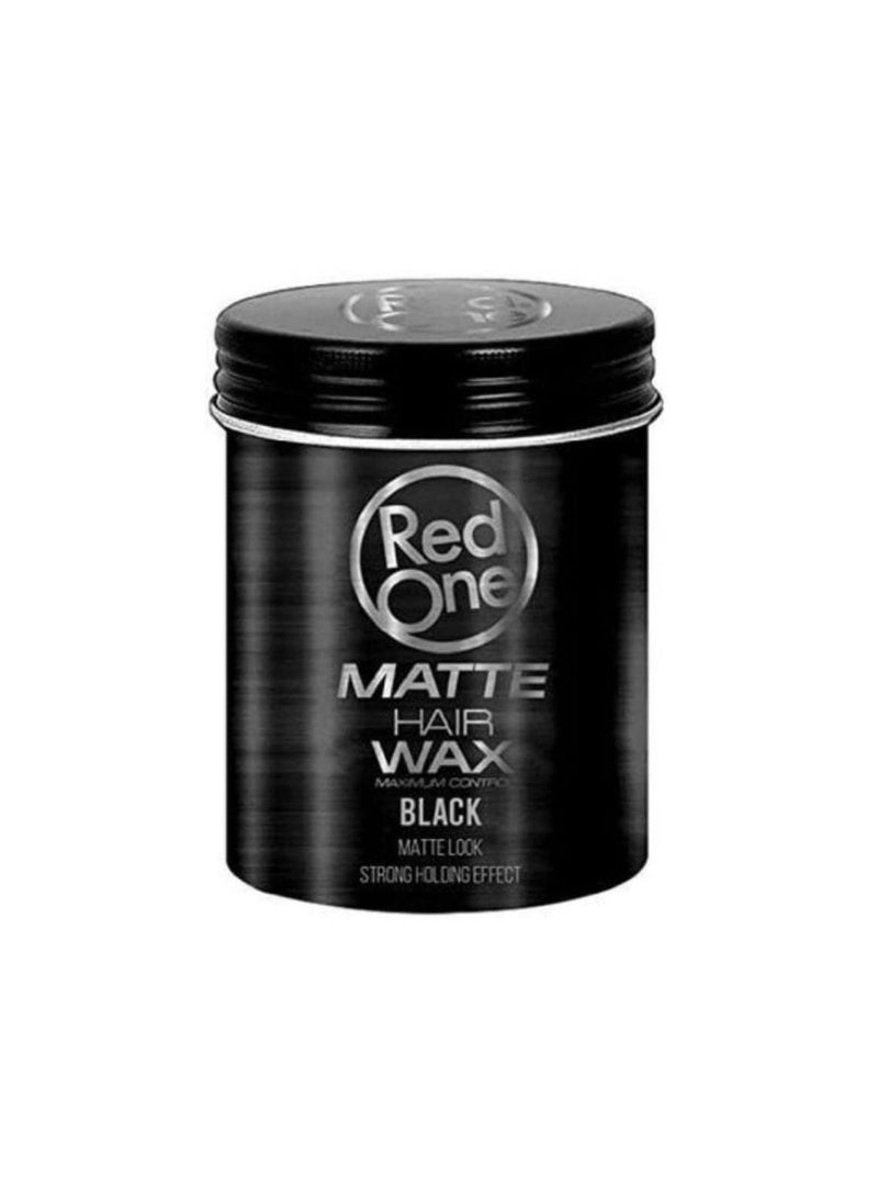 Redone Redone Matte Hair Wax Maximum Control Black 100ml – Strong Hold & Matte Finish - Image 1