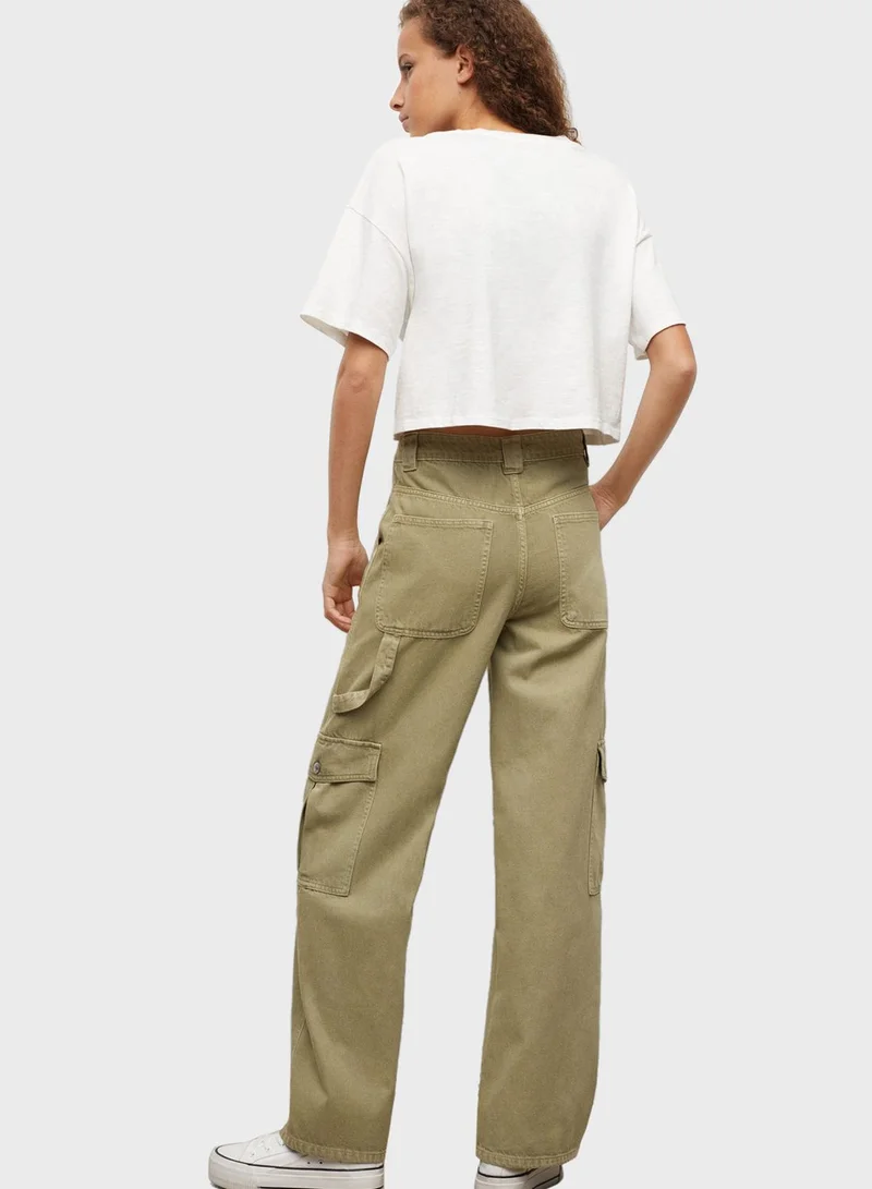 MANGO Youth Straight Cargo Pants