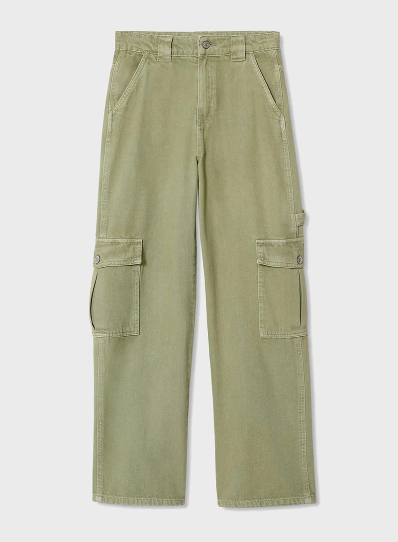 MANGO Youth Straight Cargo Pants