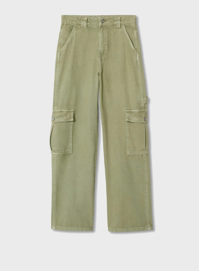 MANGO Youth Straight Cargo Pants