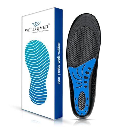 Wellgiver Dualcloud Gel Heavy Duty Trimmable Insoles | For Loose Shoes or Replacing Existing Insoles | Thick Shoe Inserts | Extra Comfort and Support | Proudly Made in India | (Size 8-13 UK) - Image 1