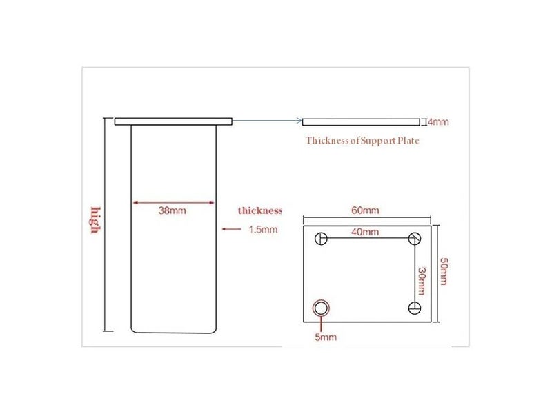 ZITONIOM Adjustable Metal Furniture LegsAluminum Alloy Furniture Feet Table Legs Sofa Feet Cabinet FootBed Legs Bathroom TV Cabinet Legs Coffee Table Feet Support Legswith Screw 1016cm4 in - Image 3