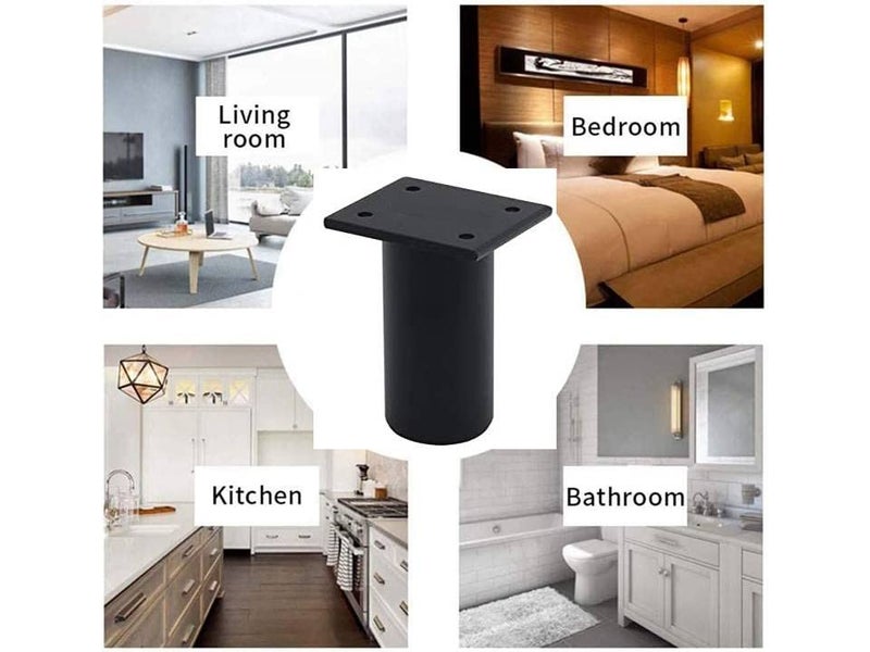 ZITONIOM Adjustable Metal Furniture LegsAluminum Alloy Furniture Feet Table Legs Sofa Feet Cabinet FootBed Legs Bathroom TV Cabinet Legs Coffee Table Feet Support Legswith Screw 1016cm4 in - Image 4
