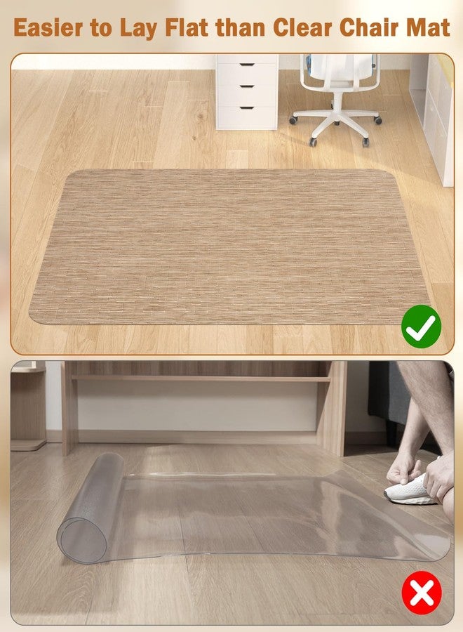 Blvornl Office Chair Mat for Hardwood Floor, 35.4"*47.2" Desk Computer Chair Mat for Hard Wood, Large Anti-Slip Hard Floor Protector Rolling Chair Mat, PVC Mat Desk Rug for Office and Home Red Brown - Image 4