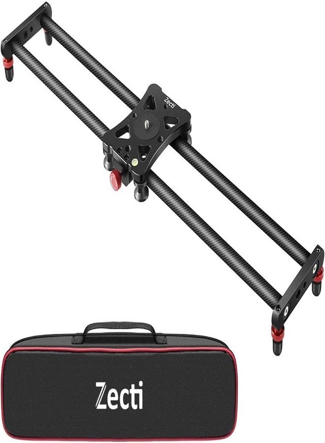 Zecti Camera Slider 24"/60 cm Adjustable Carbon Fiber Camera Dolly Track Slider Video Stabilizer Rail for Camera DSLR Video Movie Photography Camcorder Stabili & Phone - Image 1