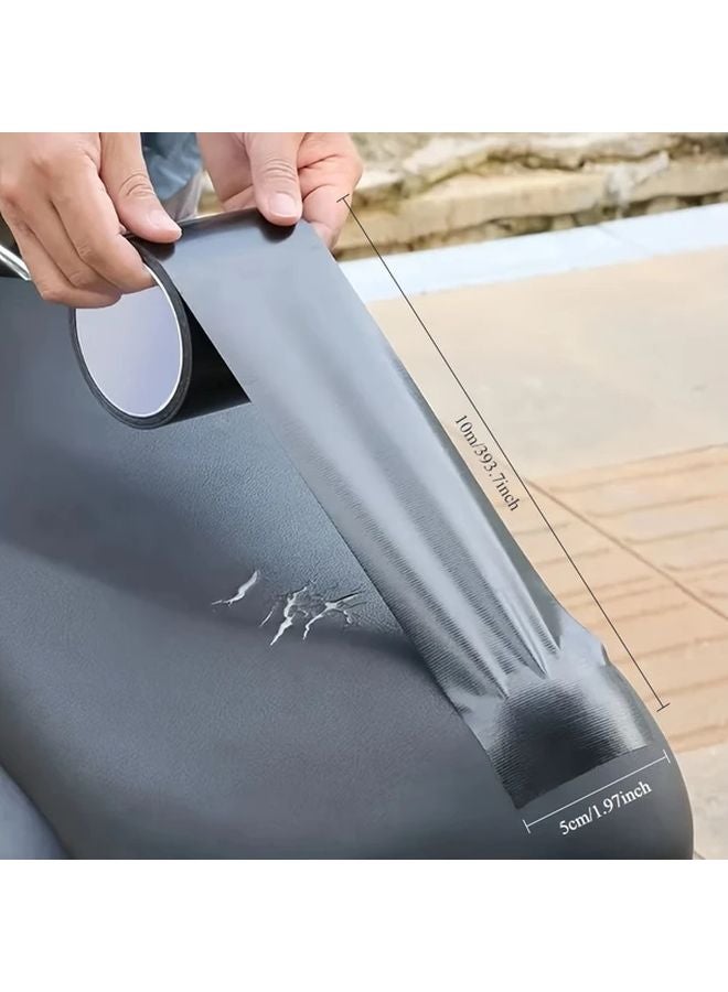 Black Rubber Repair Tape Self Adhesive Waterproof Tear Resistant Size 1.97x393.7 Inch - Image 1
