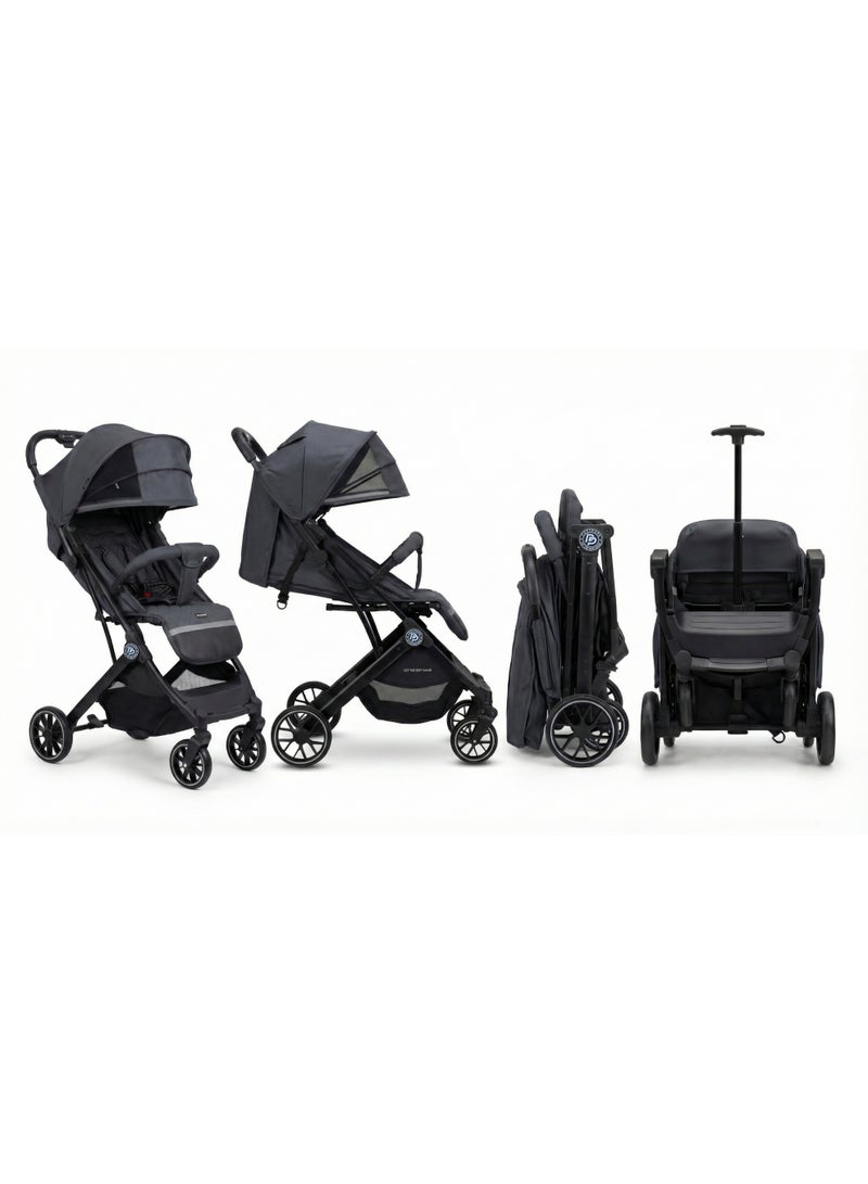 بوبي بابا عربة أطفال للسفر بتدخل طيارة (Cabin Size) بتتقفل بإيد واحدة ومعاها يد جر تروللي لسهولة الحركة - Image 2