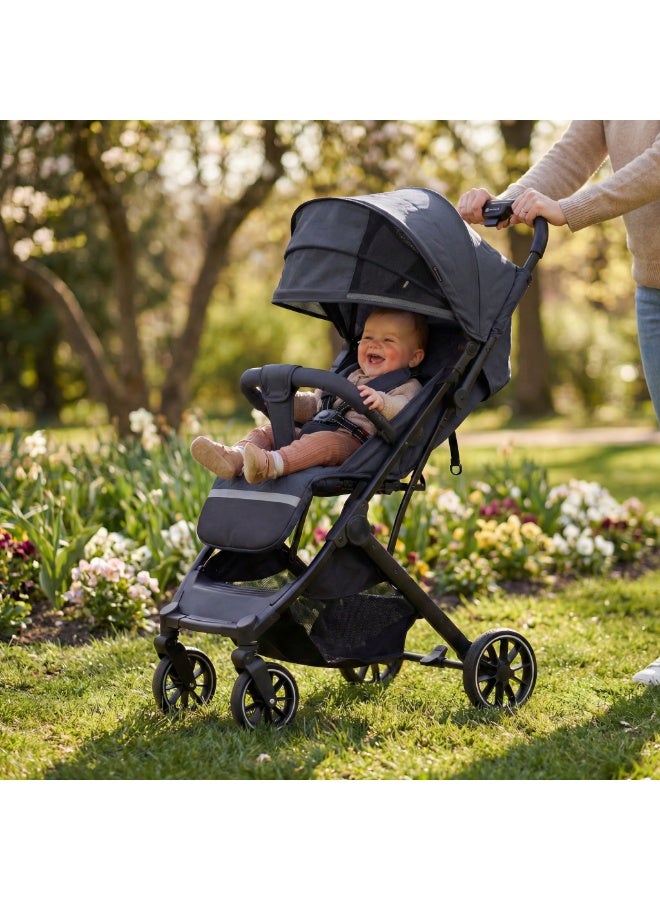 بوبي بابا عربة أطفال للسفر بتدخل طيارة (Cabin Size) بتتقفل بإيد واحدة ومعاها يد جر تروللي لسهولة الحركة - Image 1