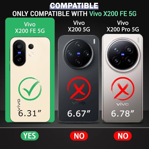 Excelsior Flip Cover for Vivo X200 FE | Premium PU Leather | 360 Degree Protection (Coffee) - Image 2