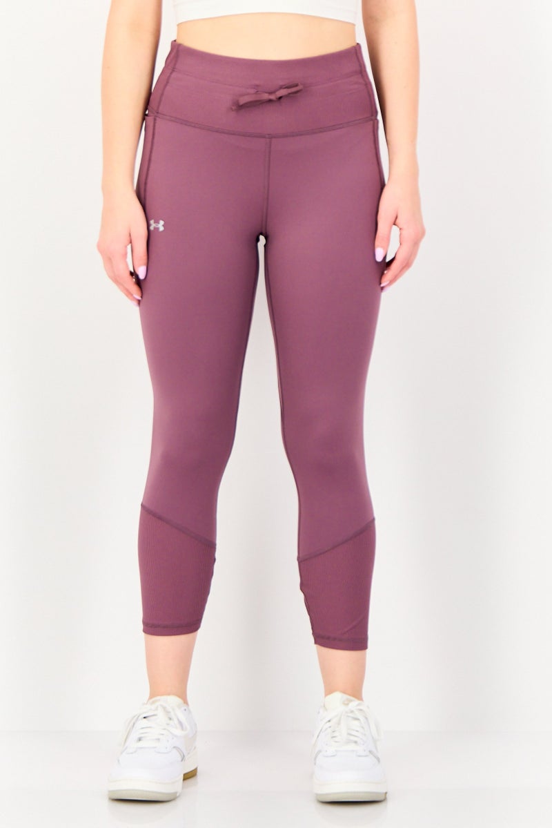 UNDER ARMOUR  leggings كاحل مدربة ضيقة للنساء، موف - Image 1